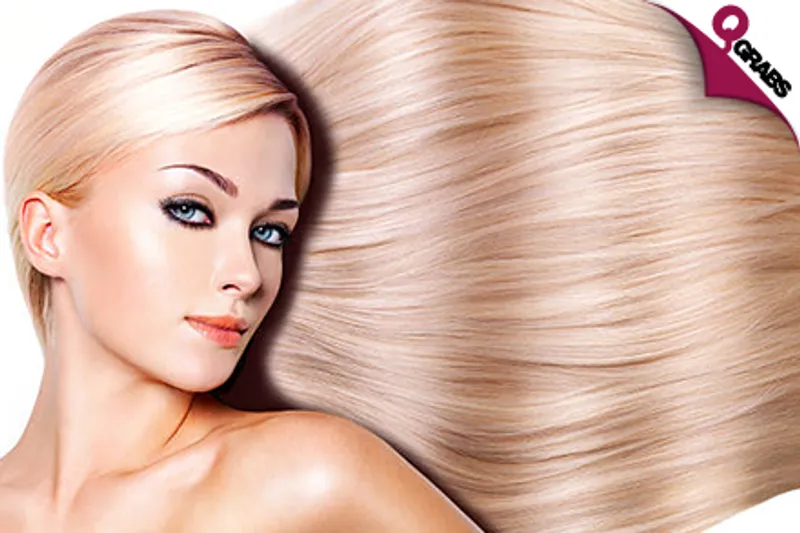 From QR150 Take Care of Your Hair with Grey Coverage OR Global Hair Color OR Highlights OR GK Hair Taming Treatment! (Up to QR2800 Value)